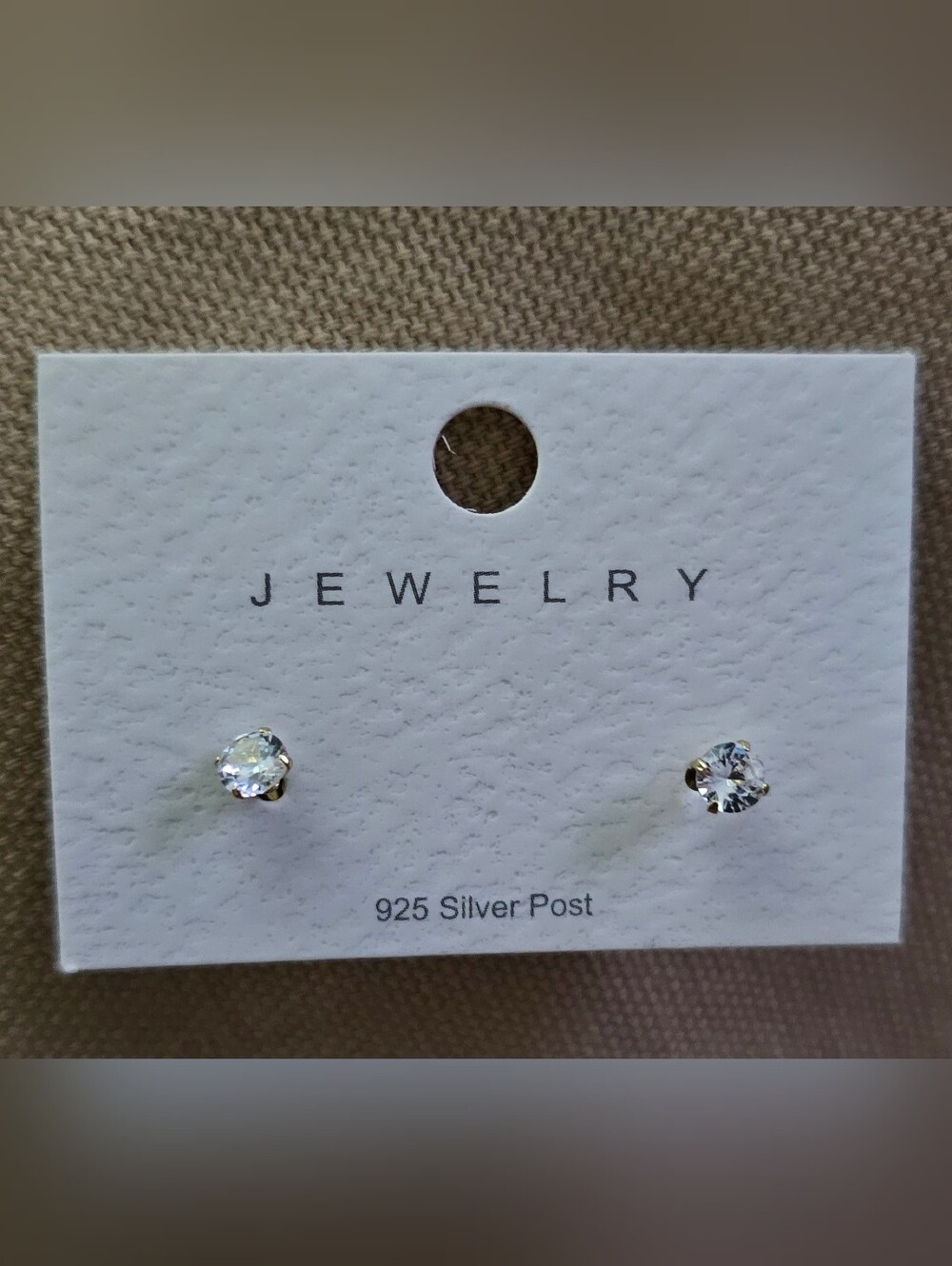 [NEW] 18k Gold Plated Clear Gemstone Stud Earrings